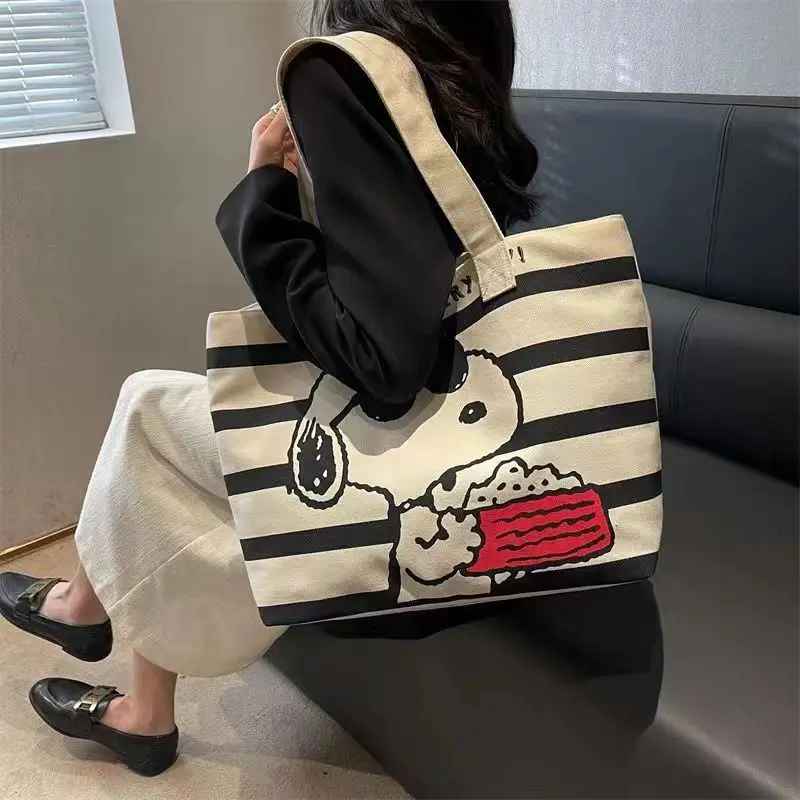 Tote Bag in tela Minnie e Snoopy